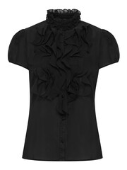 Saint Tropez Black Lilly Short Sleeve Shirt - Image 6 of 8