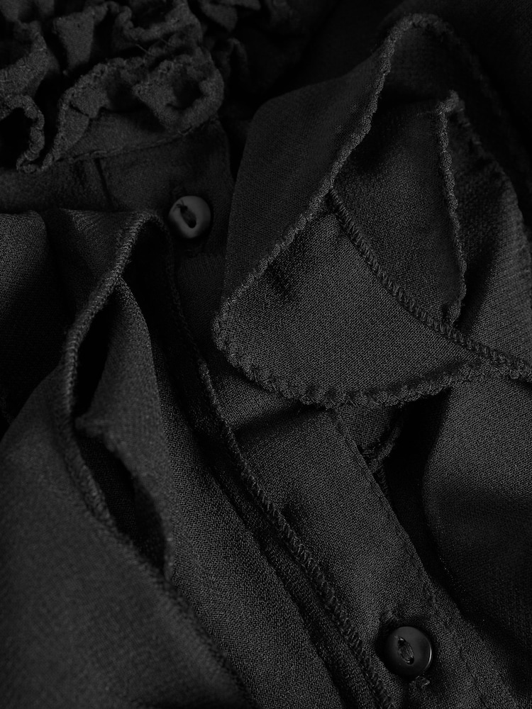 Saint Tropez Black Lilly Short Sleeve Shirt - Image 8 of 8