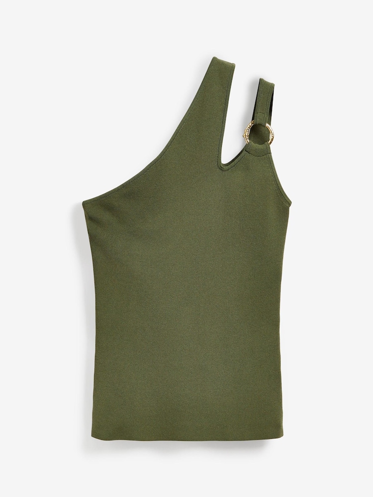 Khakigrün - One-Shoulder-Oberteil - Bild 2 von 2