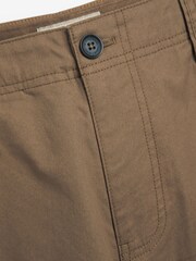 Tan Brown Cotton Cargo Shorts - Image 2 of 2