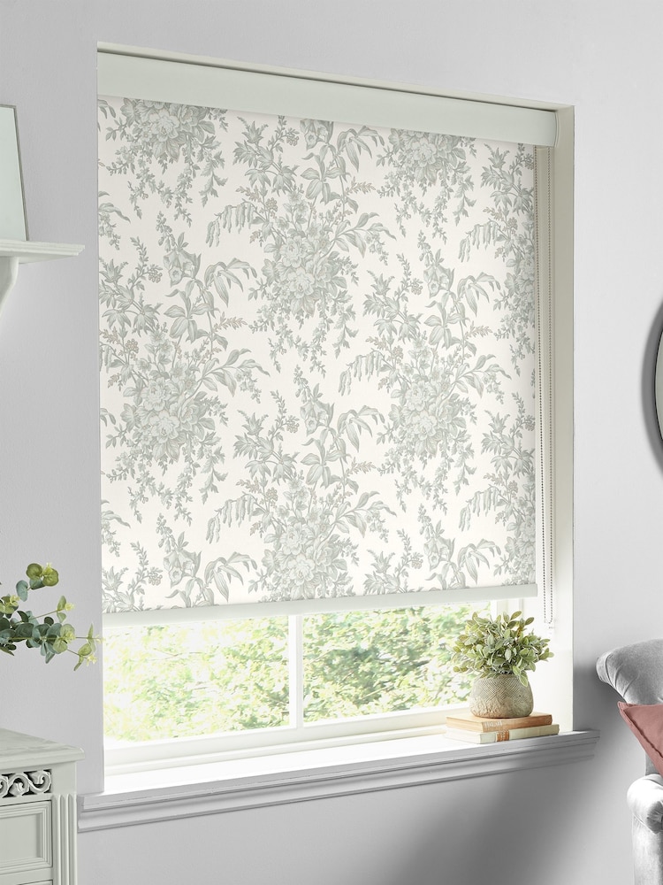 Laura Ashley Green Picardie Roller Blind - Image 2 of 4
