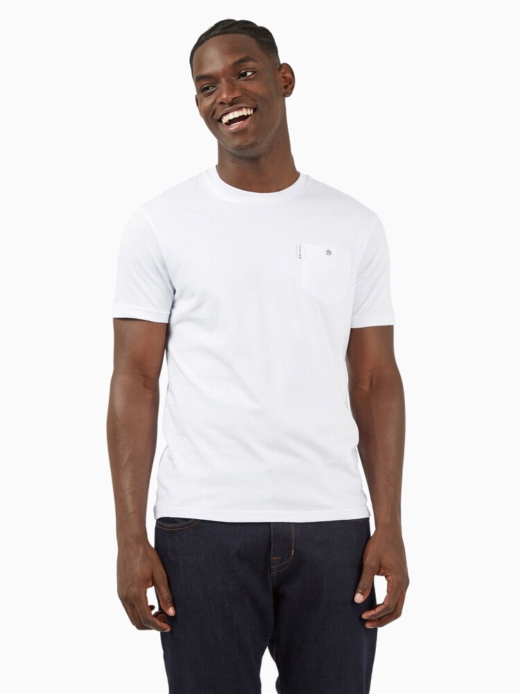 Ben Sherman White 100% Cotton Signature Pocket T-Shirt - Image 1 of 7