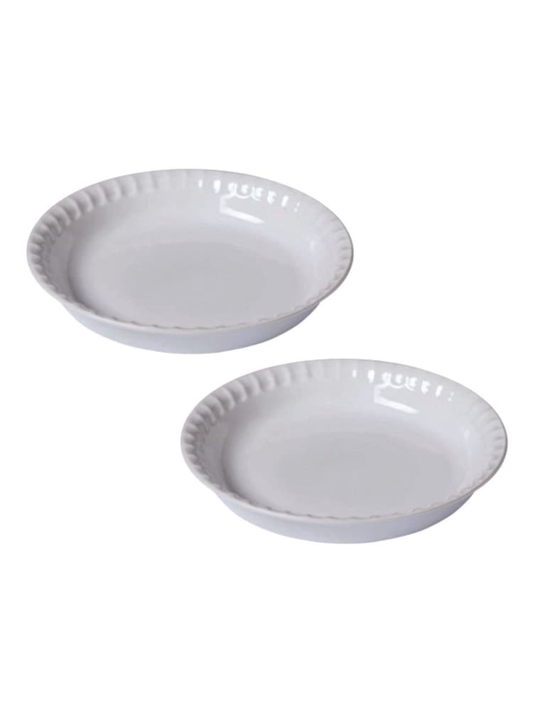Pyrex Set of 2 Clear 25cm Pie Dishes - Image 1 of 4