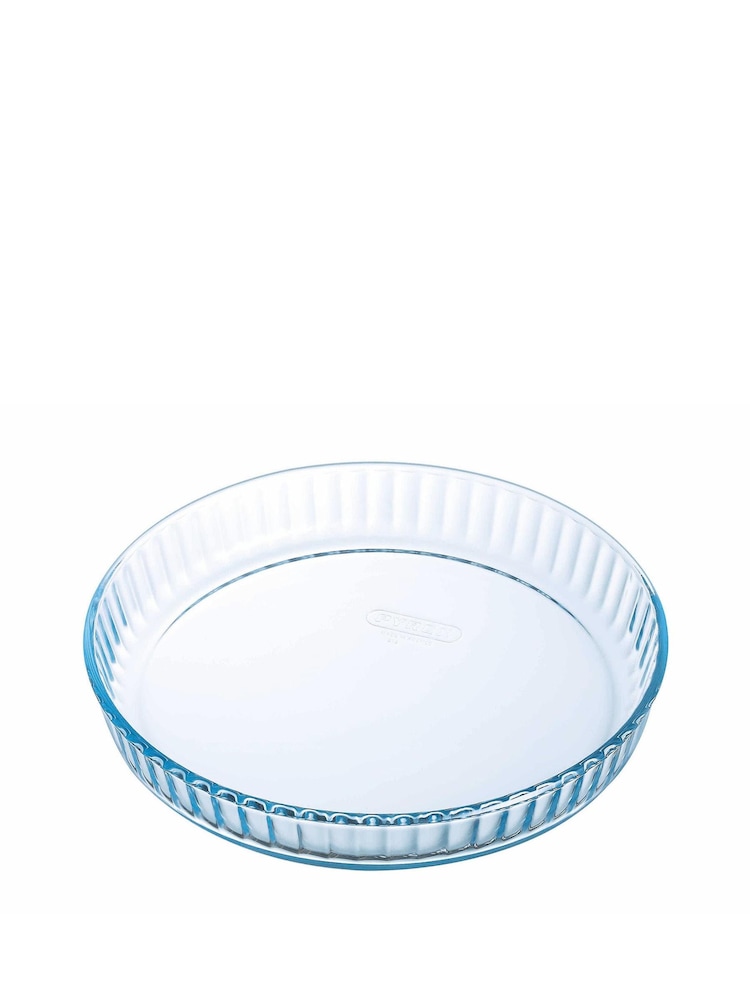 Pyrex Set of 2 Clear 26cm Flan Dishes - Image 3 of 3