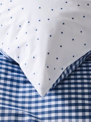 The White Company Blue Reversible Gingham Bedset - Image 3 of 4