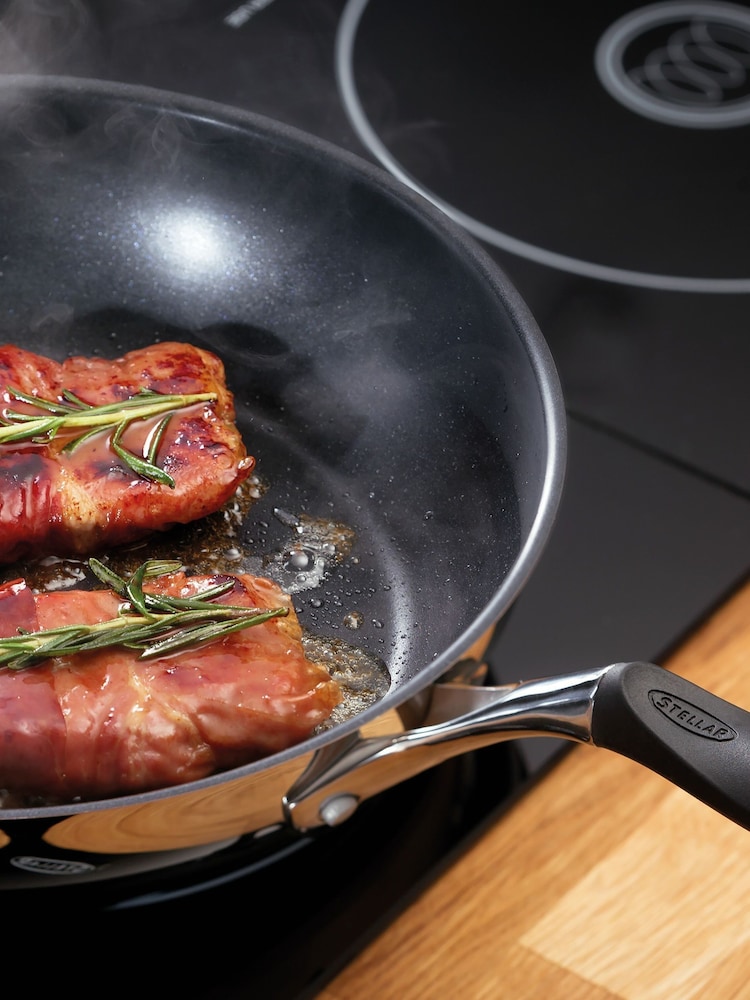 Stellar James Martin Silver Non Stick Frying Pan 24cm - Image 2 of 3