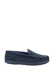 Cotswold Mens Blue Tresham Slip On Moccasin Slippers - Image 1 of 4