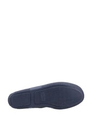Cotswold Mens Blue Tresham Slip On Moccasin Slippers - Image 4 of 4