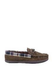 Cotswold Mens Brown Sodbury Slip On Moccasin Slippers - Image 1 of 4