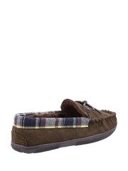 Cotswold Mens Brown Sodbury Slip On Moccasin Slippers - Image 3 of 4