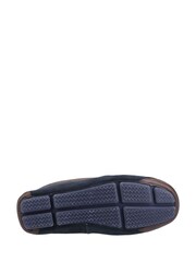 Cotswold Mens Blue Northwood Sheepskin Moccasin Slippers - Image 4 of 4