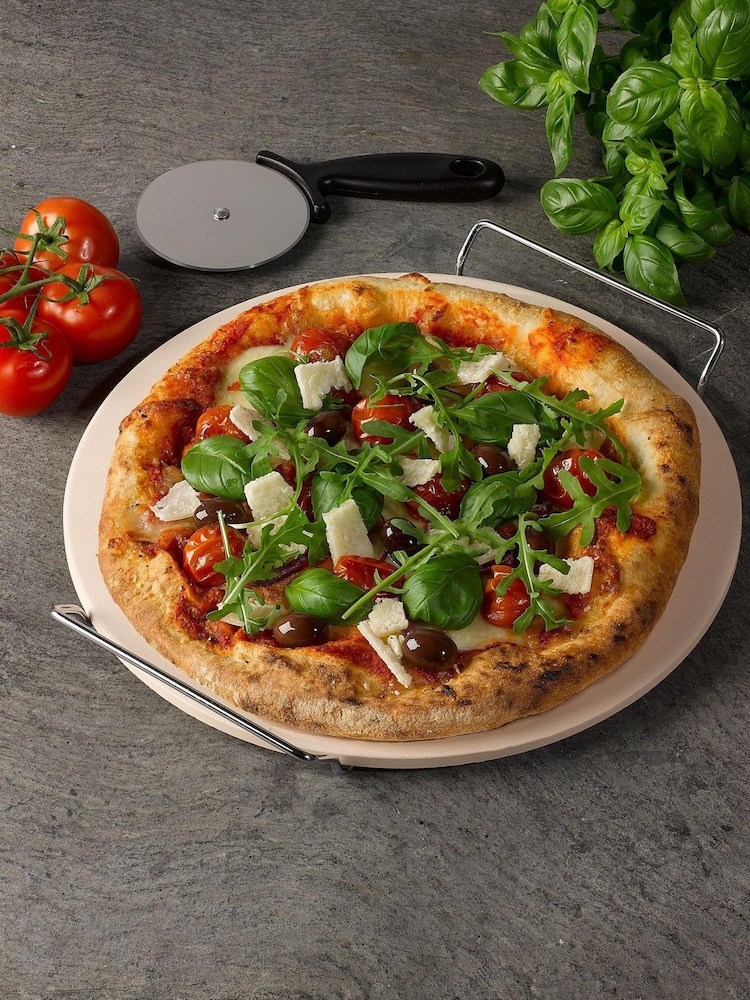 Tala Cream Pizza Stone With Cutter - Image 1 of 1