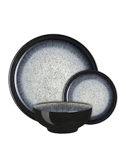 Denby 12 Piece Black Halo Coupe Tableware Set - Image 4 of 4