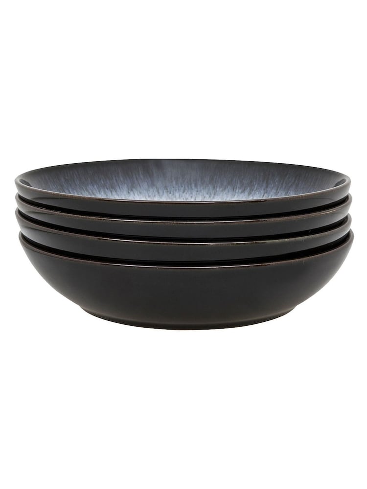 Denby Set of 4 Black Halo Pasta Bowls - Image 4 of 4