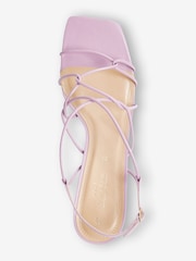 Lilac Purple Signature Strappy Slingback Heels - Image 4 of 6