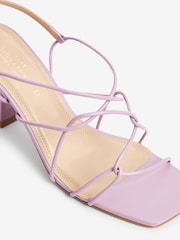 Lilac Purple Signature Strappy Slingback Heels - Image 5 of 6