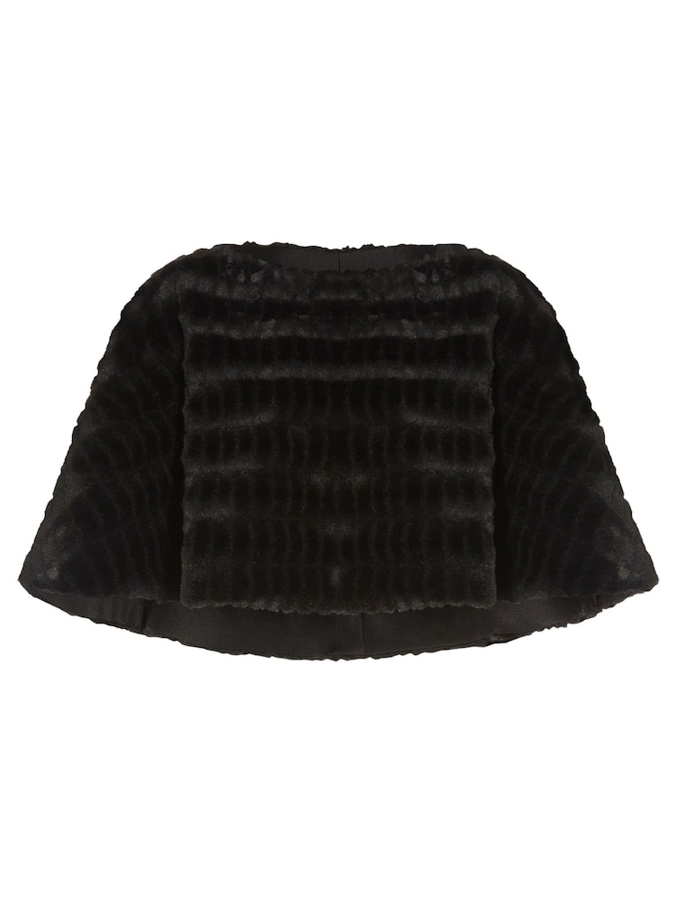 Adrianna Papell Faux Fur Lace Coverup - Image 6 of 6