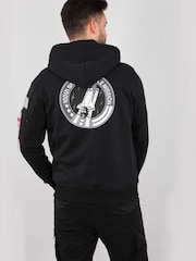 Alpha Industries Space Shuttle 100% Cotton Blue Hoodie - Image 2 of 8