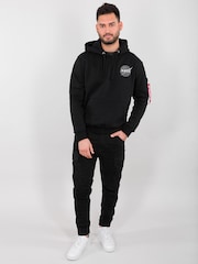 Alpha Industries Space Shuttle 100% Cotton Blue Hoodie - Image 3 of 8