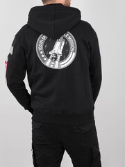 Alpha Industries Space Shuttle 100% Cotton Blue Hoodie - Image 4 of 8