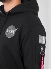 Alpha Industries Space Shuttle 100% Cotton Blue Hoodie - Image 5 of 8