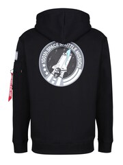 Alpha Industries Space Shuttle 100% Cotton Blue Hoodie - Image 7 of 8