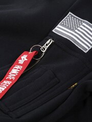 Alpha Industries Space Shuttle 100% Cotton Blue Hoodie - Image 8 of 8