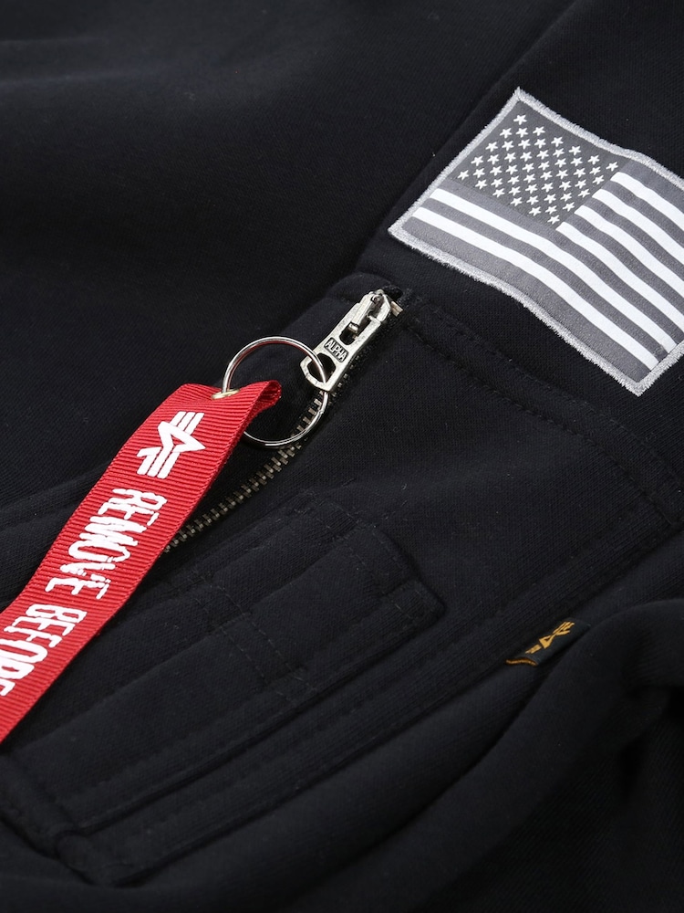 Alpha Industries Space Shuttle 100% Cotton Blue Hoodie - Image 8 of 8