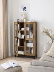 Dark Bronx Oak Effect Glazed Cabinet - Image 1 of 10
