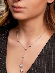 Caramel Jewellery London Silver Tone Multi Heart Lariat Necklace - Image 2 of 6