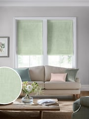 Laura Ashley Sage Green Easton Made To Measure Roman Blind - Image 1 of 8