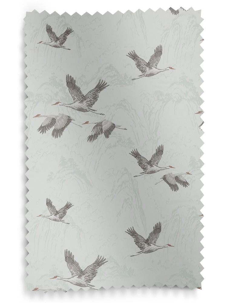 Laura Ashley Duck Egg Blue Animalia Embroidered Made To Measure Roman Blind - Image 5 of 5