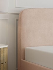 Contemporary Tweed Natural Matson Upholstered Ottoman Storage Bed Frame - Image 4 of 7