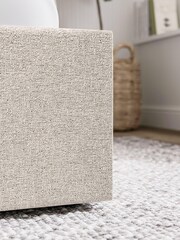 Contemporary Tweed Natural Matson Upholstered Ottoman Storage Bed Frame - Image 5 of 7