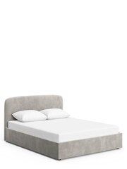 Contemporary Tweed Natural Matson Upholstered Ottoman Storage Bed Frame - Image 7 of 7