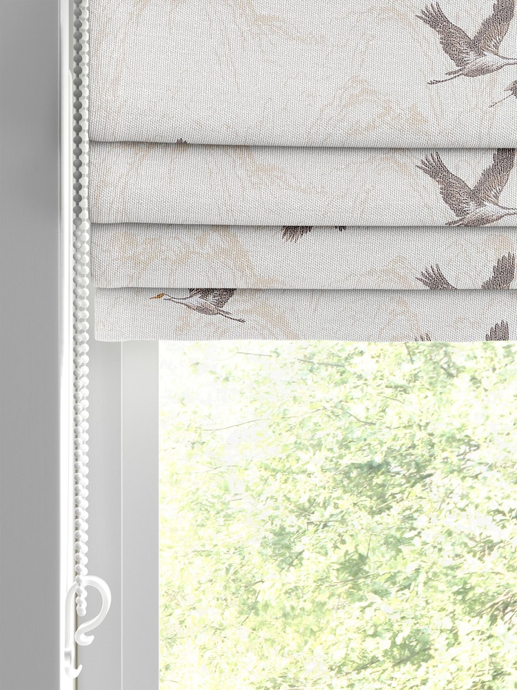 Laura Ashley Grey Animalia Embroidered Made To Measure Roman Blind - Image 2 of 6