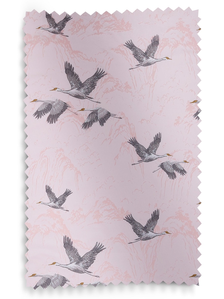 Laura Ashley Pink Animalia Embroidered Made To Measure Roman Blind - Image 6 of 6