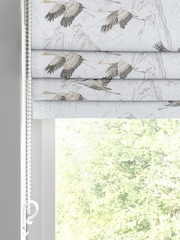Laura Ashley Silver Animalia Embroidered Made To Measure Roman Blind - Image 2 of 6
