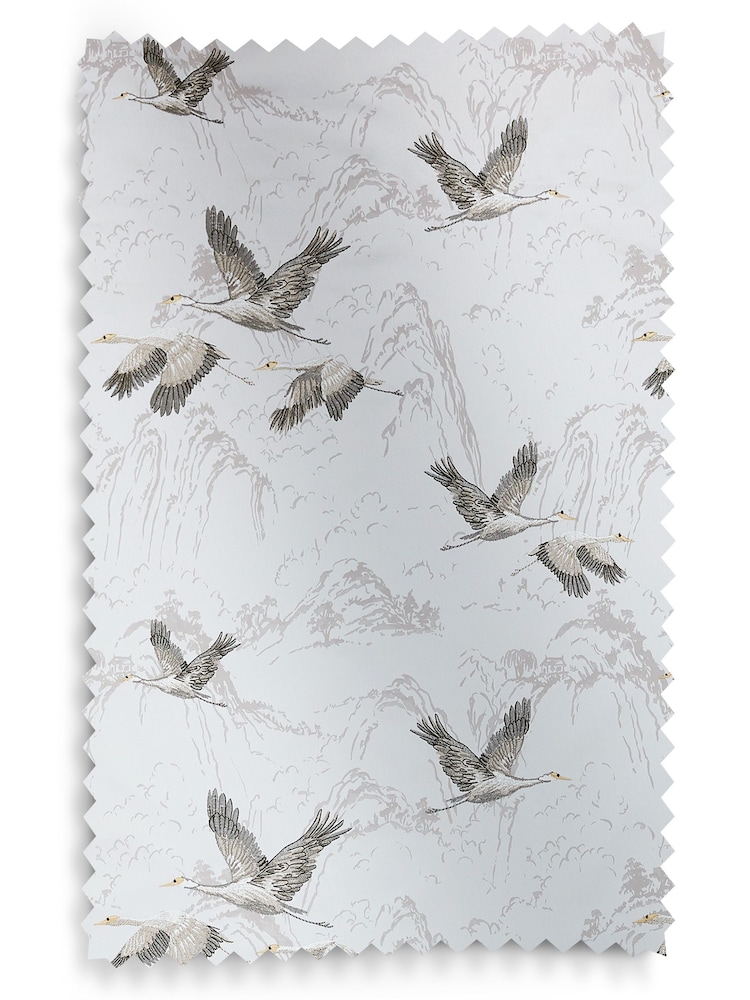 Laura Ashley Silver Animalia Embroidered Made To Measure Roman Blind - Image 6 of 6
