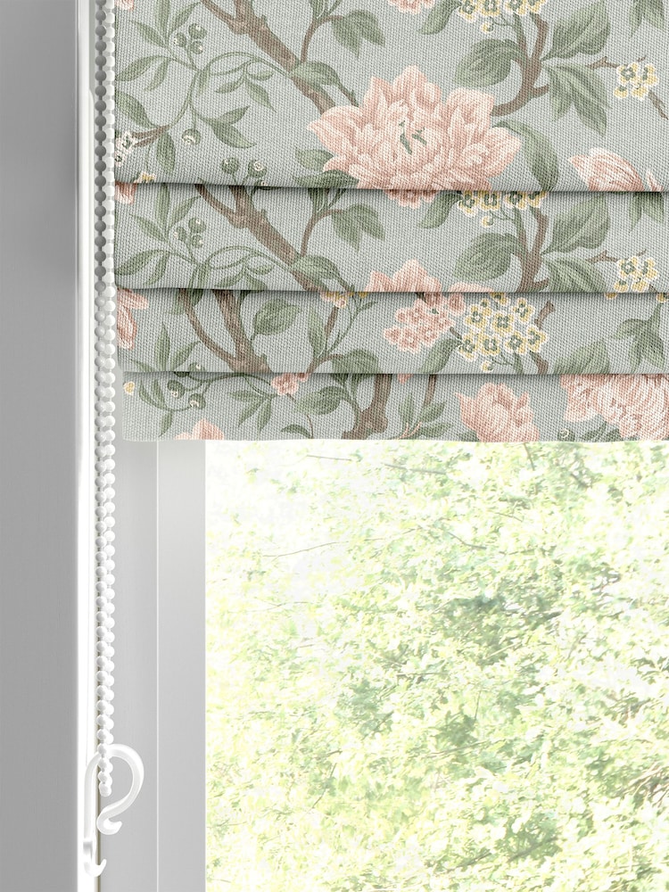 Laura Ashley Blush Pink Tapestry Floral Chenille Made To Measure Roman Blind - Image 2 of 6