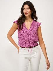 Crew Clothing Company Pink Ondine Top - Image 1 of 5