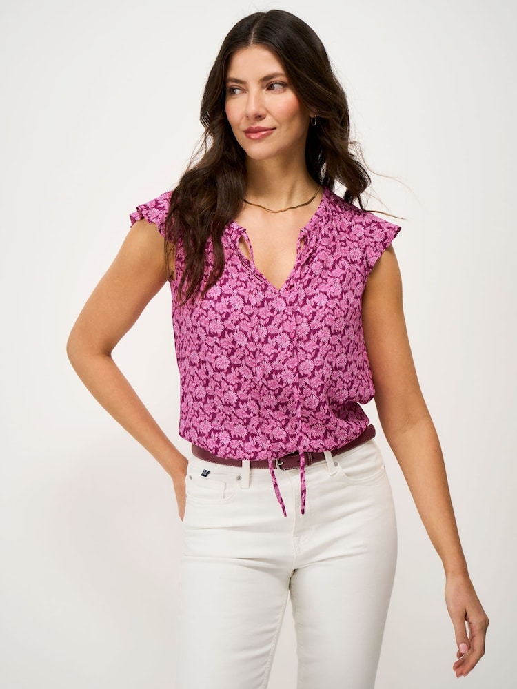 Crew Clothing Company Pink Ondine Top - Image 1 of 5 Crew Clothing Company Pink Ondine Top - Image 1 of 5