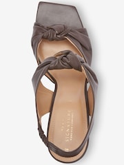 Taupe Signature Double Knot Sandals - Image 2 of 5