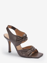 Taupe Signature Double Knot Sandals - Image 3 of 5