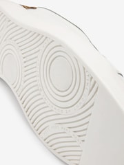 White with Animal Wide Fit Signature Leather Lace-Up Trainers - Image 6 of 7