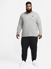 Nike Grey Club Long Sleeve T-Shirt - Image 3 of 6
