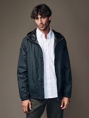 Black Lightweight Waterproof Packable Hooded Jacket - Image 3 of 14