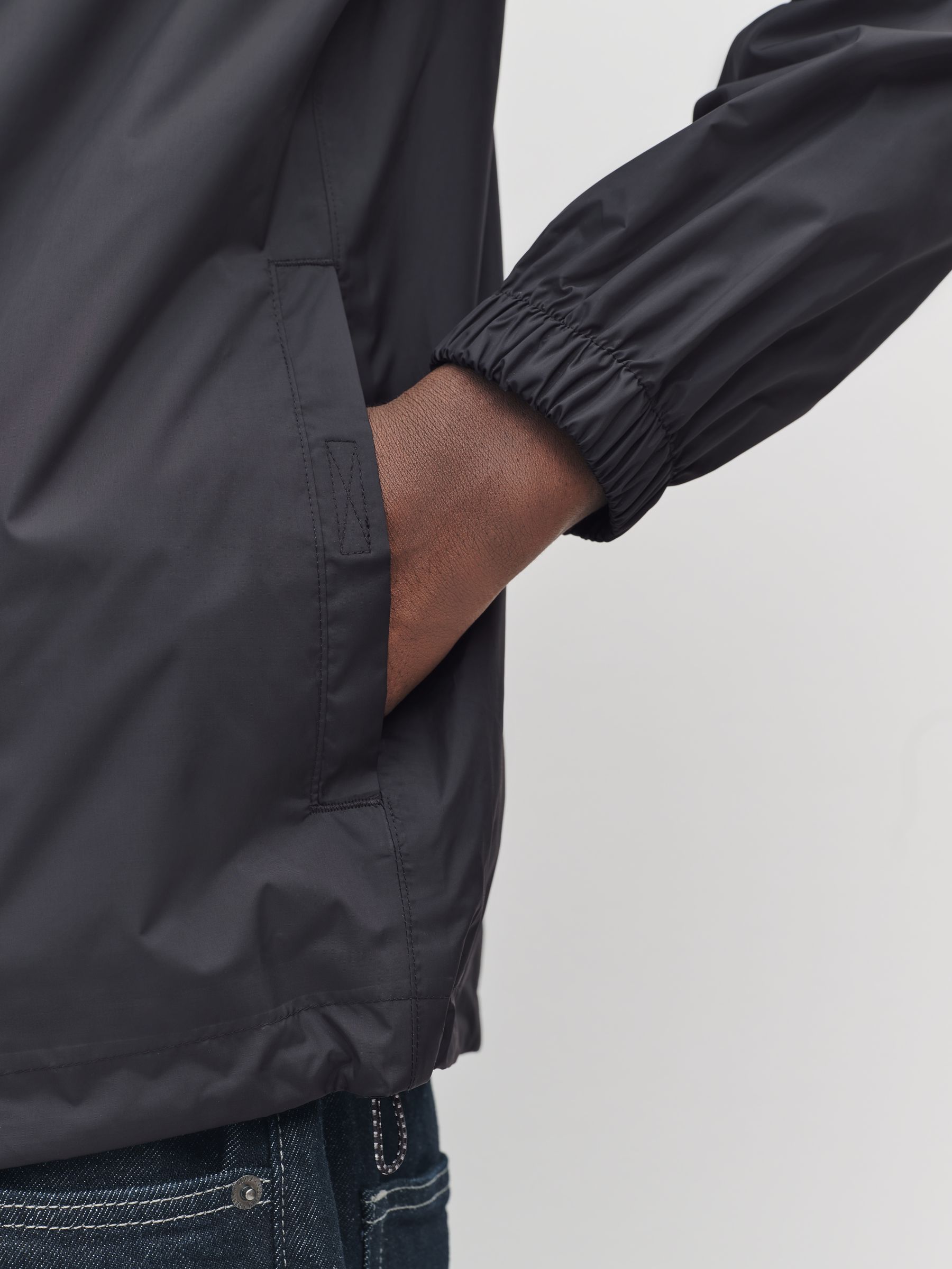 【BLK MONDAY】PROTECT YA HOOD ナイロンジャケット Nylon Shell Jacket with Hood with embroidered logo [GA013
