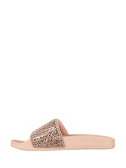 Skechers Pink Pop Ups New Spark Womens Slides - Image 2 of 4