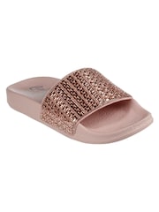 Skechers Pink Pop Ups New Spark Womens Slides - Image 3 of 4